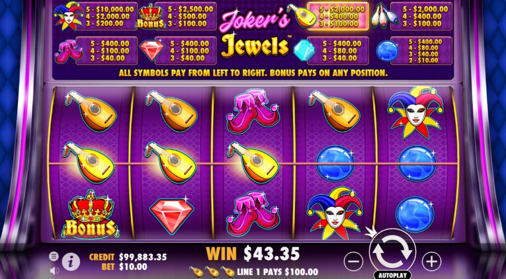 Experiencia de Joker Jewels dentro del casino oneline de Mostbet Chile