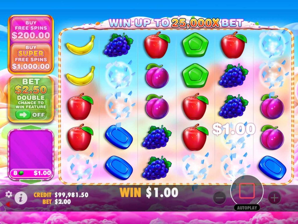 Experiencia de Sweet Bonanza dentro del casino oneline de Mostbet Chile